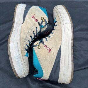 Converse All-Star Chuck Taylor Suede  High Top Boots Khaki/Teal Size W 12.5/M 10